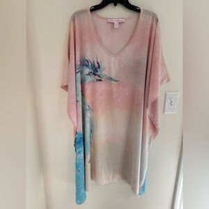 Leoma Lovegrove Beached Heron Kaftan Blouse Resort Coverup Artsy Florida artwear